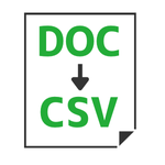 DOC to CSV