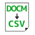 DOCM to CSV