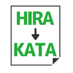 Hiragana to Katakana