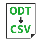 ODT to CSV