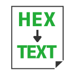 Hex to Text