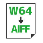 W64→AIFF変換