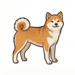 秋田犬のイラスト