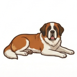 セント・バーナードのイラスト