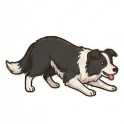 ボーダー・コリーのイラスト